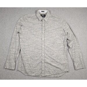 Buttercloth Men Shirt XL Icy Cotton Regular Fit Long Sleeve Heather Button Up‎